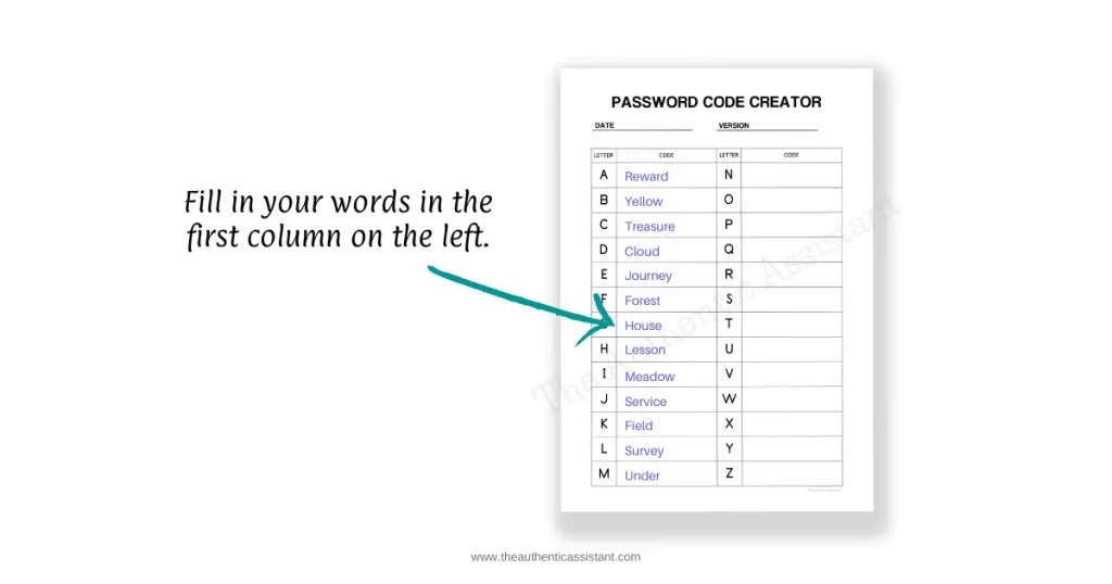 Fill in the first half of the password code