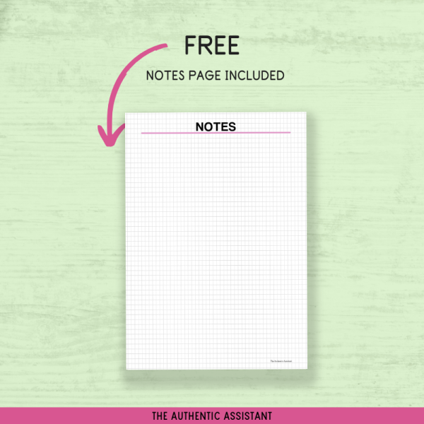 free notes page