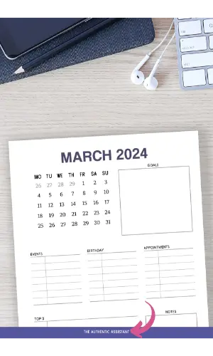 Free March planner printables