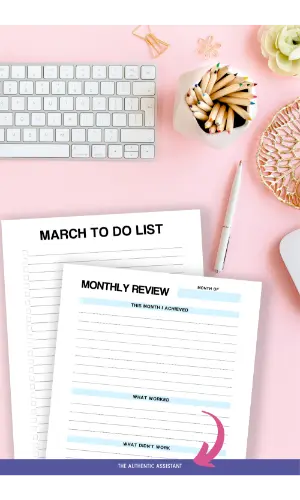 Free March planner printables