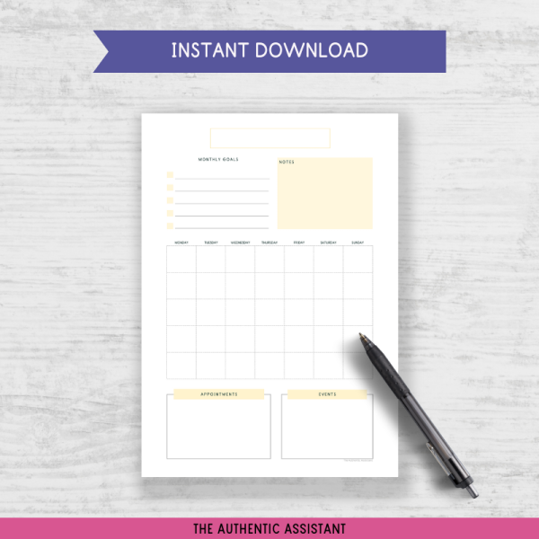 Instant download pdf. Print at home.