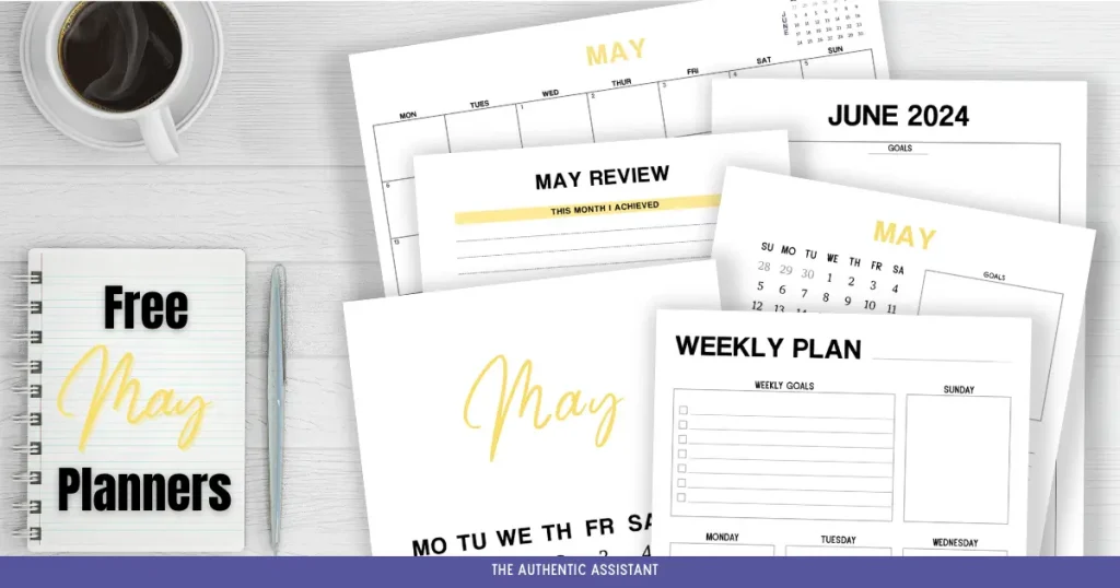 Free May Planners.