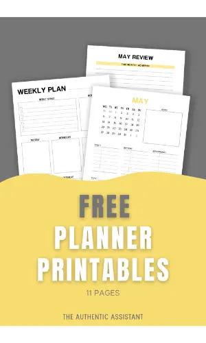 Free planner printables. 11 pages. May 2024 planners