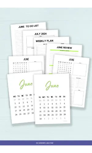 Free June 2024 printable planners. Click here to grab them