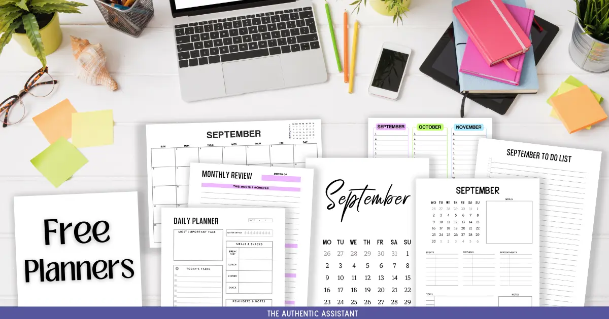 Download your free September planner templates. Daily, weekly and monthly planners including calendar and to do lists pages