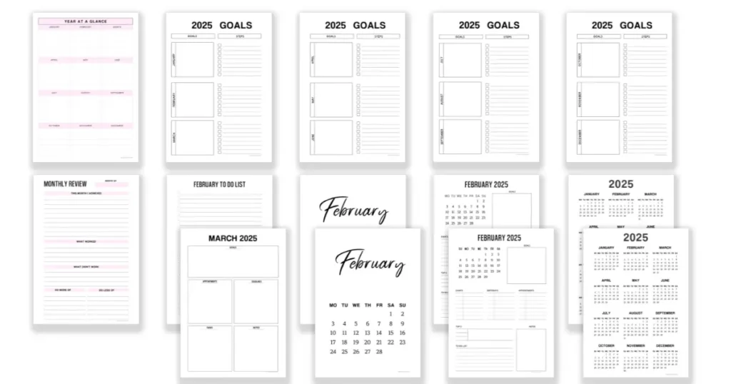 Free February 2025 planner templates