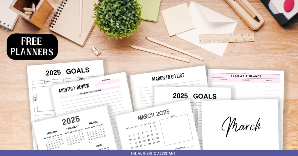 Download your free March 2025 printable planners