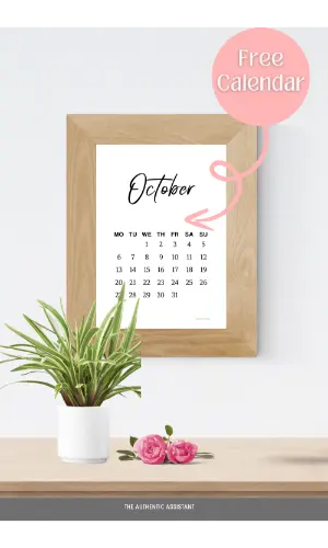 Free Download of October monthly planners
